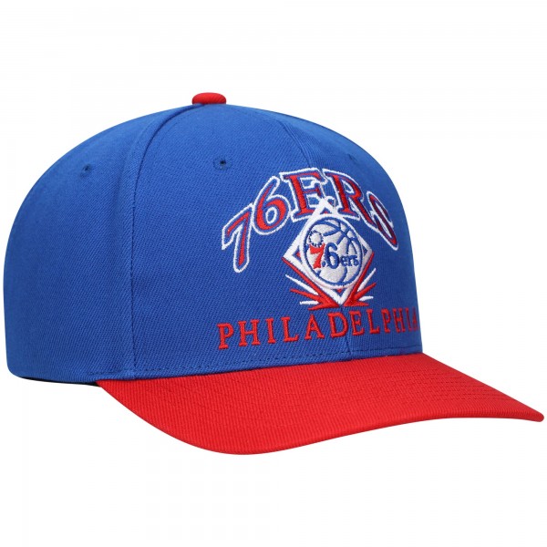 Бейсболка Philadelphia 76ers Mitchell & Ness x Lids All Pro Classic - Royal/Red