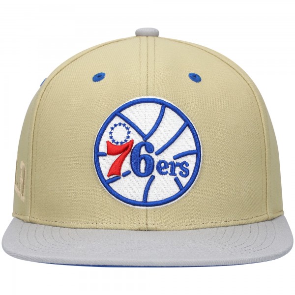 Бейсболка Philadelphia 76ers Mitchell & Ness x Lids Classic Canvas - Tan