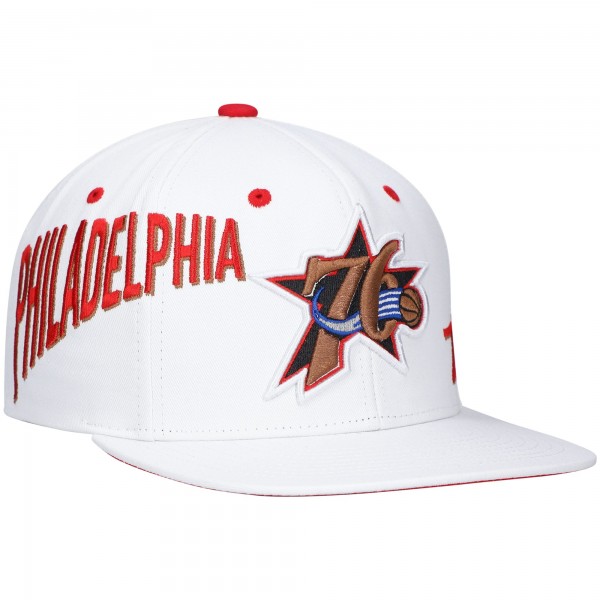 Бейсболка Philadelphia 76ers Mitchell & Ness x Lids Hardwood Classics Reppin Retro - White
