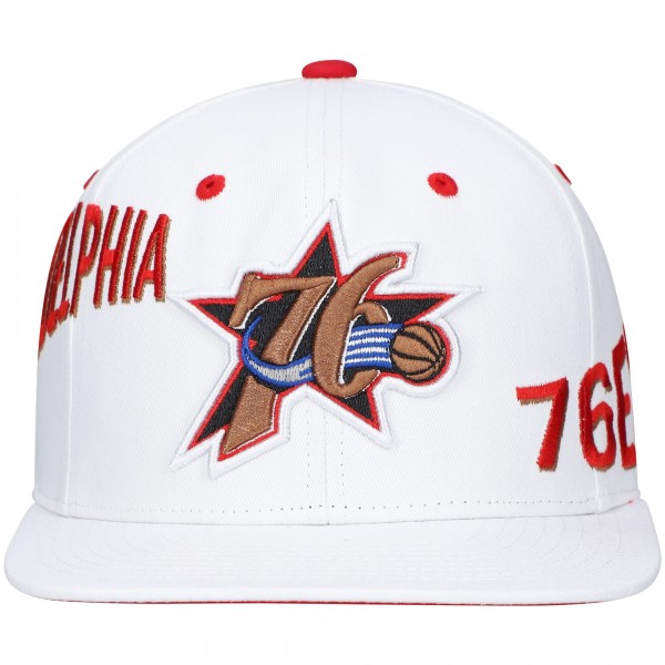 Бейсболка Philadelphia 76ers Mitchell & Ness x Lids Hardwood Classics Reppin Retro - White
