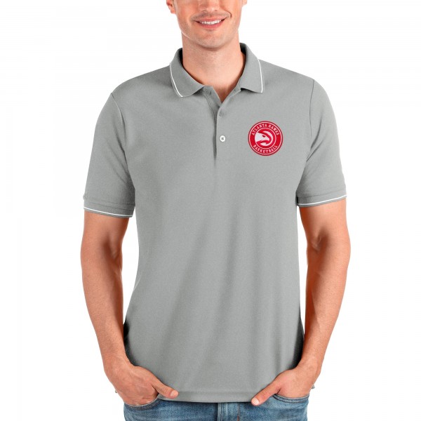 Поло Atlanta Hawks Antigua Affluent - Heathered Gray