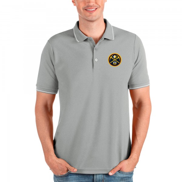 Поло Denver Nuggets Antigua Affluent - Heathered Gray