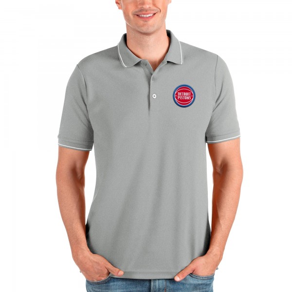 Поло Detroit Pistons Antigua Affluent - Heathered Gray