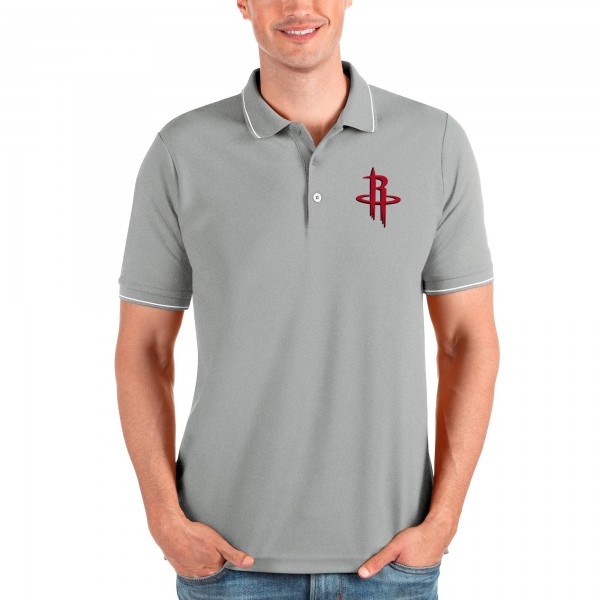 Поло Houston Rockets Antigua Affluent - Heathered Gray