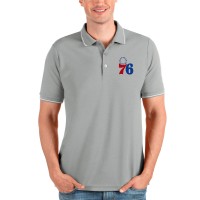 Поло Philadelphia 76ers Antigua Affluent - Heathered Gray