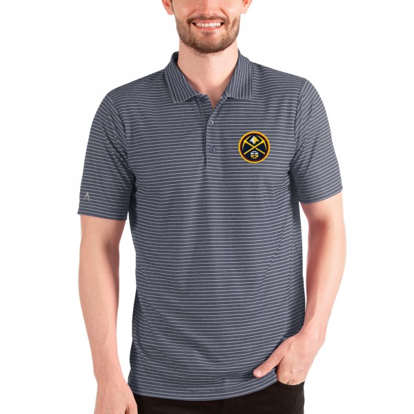 Поло Denver Nuggets Antigua Team Esteem - Heathered Navy/White