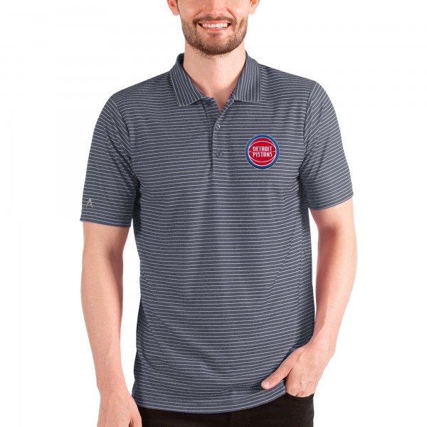 Поло Detroit Pistons Antigua Team Esteem - Heathered Navy/White