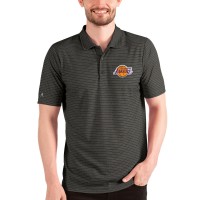 Поло Los Angeles Lakers Antigua Esteem - Heathered Black/Silver