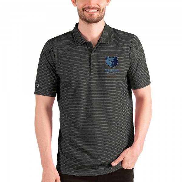 Поло Memphis Grizzlies Antigua Esteem - Heathered Black/Silver