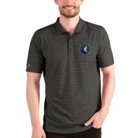 Поло Minnesota Timberwolves Antigua Esteem - Heathered Black/Silver