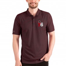 Поло Philadelphia 76ers Antigua Esteem - Heathered Black/Red