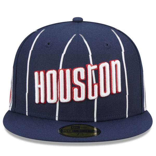 Бейсболка Houston Rockets New Era 2022/23 City Edition Official 59FIFTY - Navy