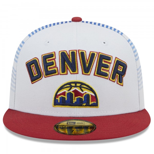 Бейсболка Denver Nuggets New Era 2022/23 City Edition Official 59FIFTY - White