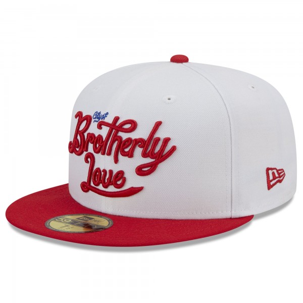 Бейсболка Philadelphia 76ers New Era 2022/23 City Edition Official 59FIFTY - Navy