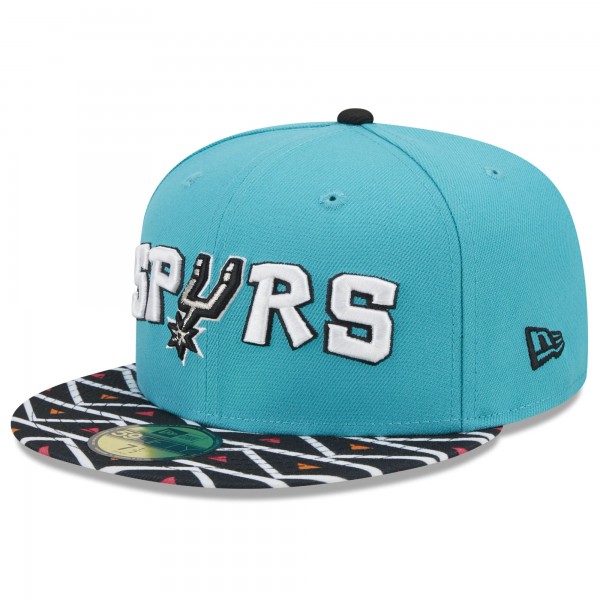 Бейсболка San Antonio Spurs New Era 2022/23 City Edition Official 59FIFTY - Black