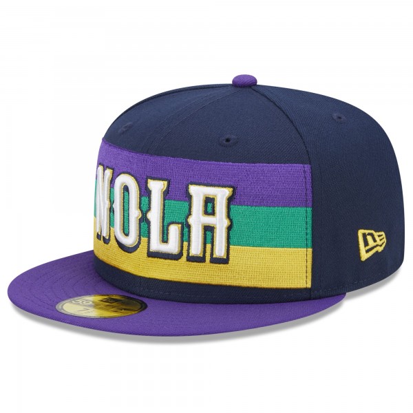 Бейсболка New Orleans Pelicans New Era 2022/23 City Edition Official 59FIFTY - Navy