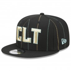 Charlotte Hornets New Era 2022/23 City Edition Official 9FIFTY Snapback Adjustable Hat - Black