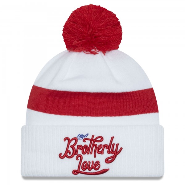 Шапка с помпоном Philadelphia 76ers New Era 2022/23 City Edition Official Cuffed - Gray