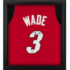 Игровая джерси Autographed Miami Heat Dwyane Wade Fanatics Authentic Mitchell & Ness Red Authentic Shadowbox