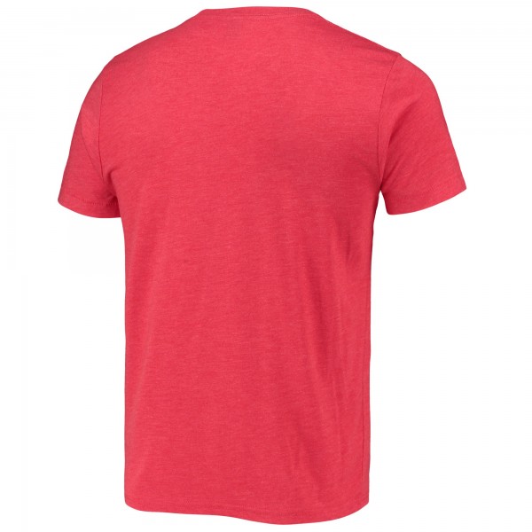 Футболка Chicago Bulls DeMar DeRozan/Zach LaVine/Lonzo Ball Homage Heathered Red Triple Threat Player Tri-Blend