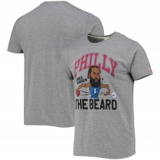 Футболка James Harden Philadelphia 76ers Homage Caricature Tri-Blend - Heathered Gray