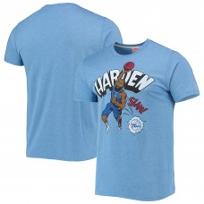 Футболка James Harden Philadelphia 76ers Homage Caricature Tri-Blend - Royal