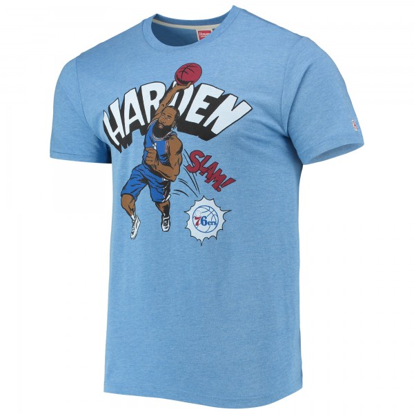 Футболка James Harden Philadelphia 76ers Homage Caricature Tri-Blend - Royal