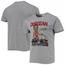 Футболка DeMar DeRozan Chicago Bulls Homage Caricature Tri-Blend - Heathered Gray
