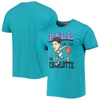 Футболка LaMelo Ball Charlotte Hornets Homage Caricature Tri-Blend - Heathered Teal