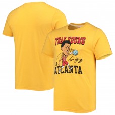 Trae Young Atlanta Hawks Homage Caricature Tri-Blend T-Shirt - Gold
