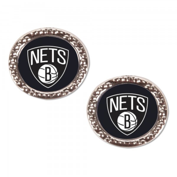 Brooklyn Nets WinCraft Round Team Post Earring