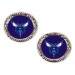 Charlotte Hornets WinCraft Round Team Post Earring