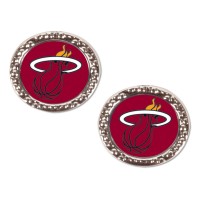 Miami Heat WinCraft Round Team Post Earring