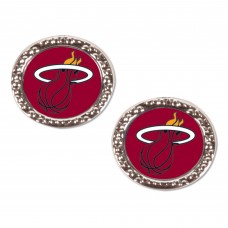 Miami Heat WinCraft Round Team Post Earring