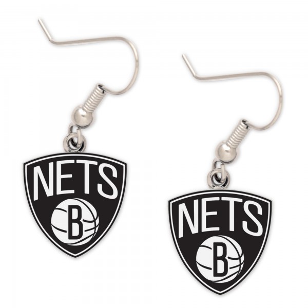 Brooklyn Nets WinCraft Logo Dangle Earrings