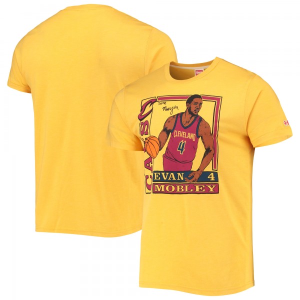 Футболка Evan Mobley Cleveland Cavaliers Homage Rookie Player Pack Tri-Blend - Gold