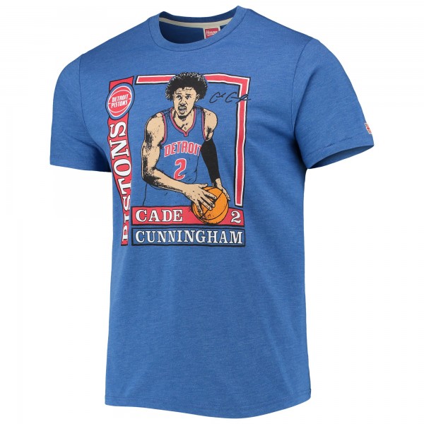 Футболка Cade Cunningham Detroit Pistons Homage Rookie Player Pack Tri-Blend - Blue