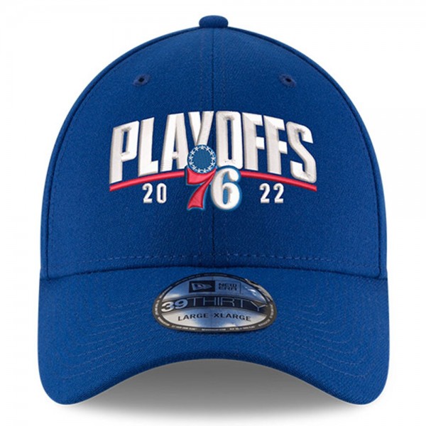 Бейсболка Philadelphia 76ers New Era 2022 NBA Playoffs Arch 39THIRTY - Royal