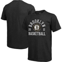 Футболка Brooklyn Nets Majestic Threads Ball Hog Tri-Blend - Heathered Black