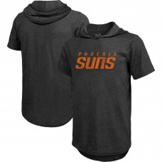 Футболка с капюшоном Phoenix Suns Majestic Threads Wordmark Tri-Blend - Heathered Black