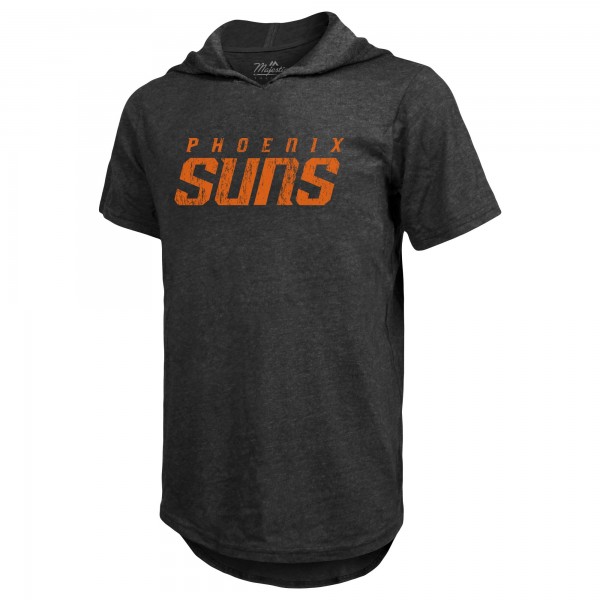 Футболка с капюшоном Phoenix Suns Majestic Threads Wordmark Tri-Blend - Heathered Black