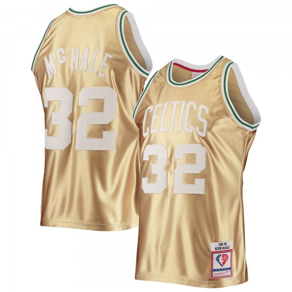 Игровая форма Kevin McHale Boston Celtics Mitchell & Ness 75th Anniversary 1985-86 Hardwood Classics Swingman - Gold