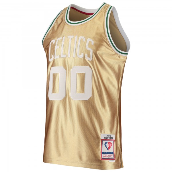 Игровая форма Robert Parish Boston Celtics Mitchell & Ness 75th Anniversary 1985-86 Hardwood Classics Swingman - Gold