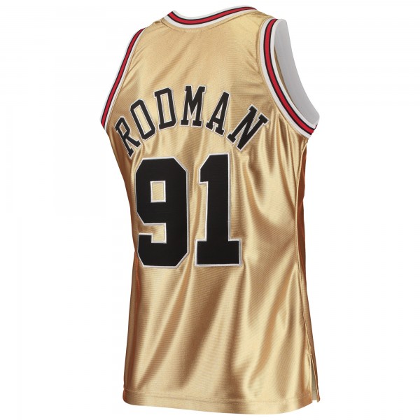 Игровая форма Dennis Rodman Chicago Bulls Mitchell & Ness 75th Anniversary 1997-98 Hardwood Classics Swingman - Gold