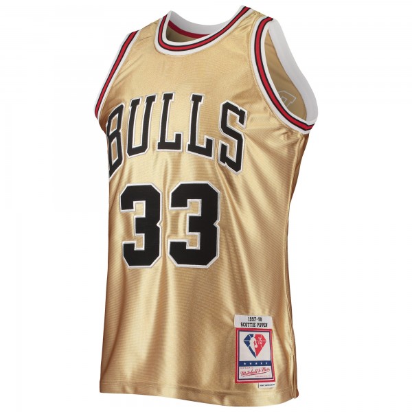 Игровая форма Scottie Pippen Chicago Bulls Mitchell & Ness 75th Anniversary 1997-98 Hardwood Classics Swingman - Gold