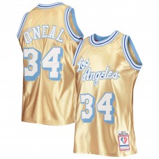 Игровая форма  Shaquille ONeal Los Angeles Lakers Mitchell & Ness 75th Anniversary 1996-97 Hardwood Classics Swingman - Gold
