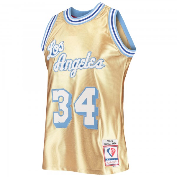 Игровая форма  Shaquille ONeal Los Angeles Lakers Mitchell & Ness 75th Anniversary 1996-97 Hardwood Classics Swingman - Gold