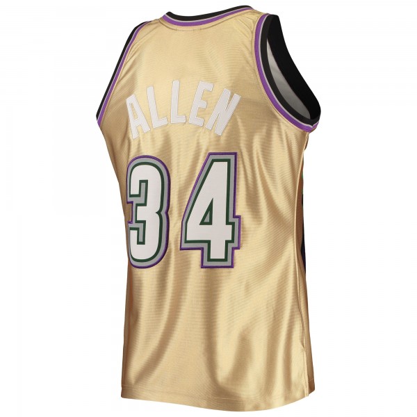 Игровая форма  Ray Allen Milwaukee Bucks Mitchell & Ness 75th Anniversary 1996-97 Hardwood Classics Swingman - Gold