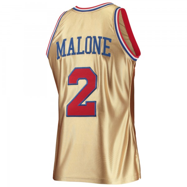 Игровая форма  Moses Malone Philadelphia 76ers Mitchell & Ness 75th Anniversary 1982-83 Hardwood Classics Swingman - Gold