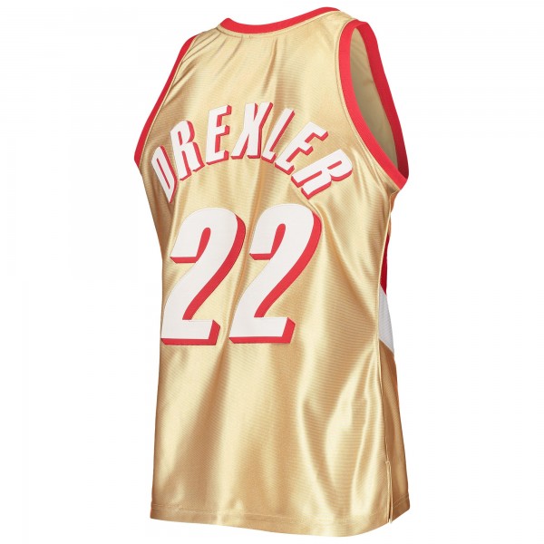 Игровая форма  Clyde Drexler Portland Trail Blazers Mitchell & Ness 75th Anniversary 1991/92 Hardwood Classics Swingman - Gold